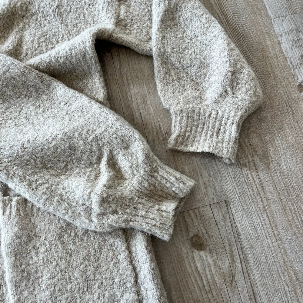 Womens Debut Cream/Tan Open Front Cardigan - M/L - Picture 4 of 6
